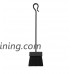 5 Piece Hand Forged Iron Fireplace Tool Set with Poker  Tongs  Shovel  Broom  and Stand 7-In Diam. x 27.5 H Black - B007JYY3VM